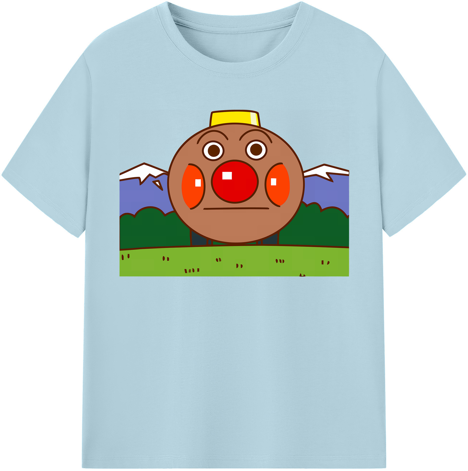 （画像用） アンパンマン Anpanman 綿100％半袖Tシャツ（フロントプリント）